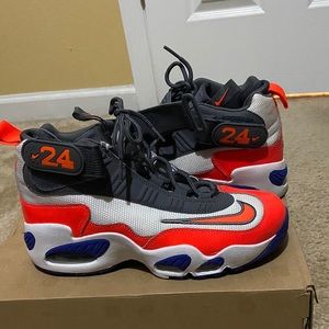Gray blue and orange Air Griffeys